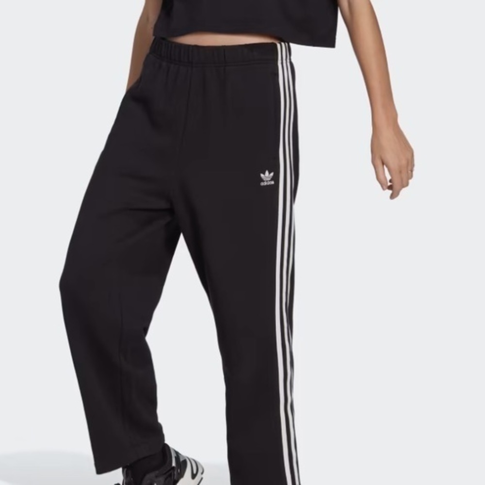 Adidas Womens Originals Open Hem Black Track Pants | M